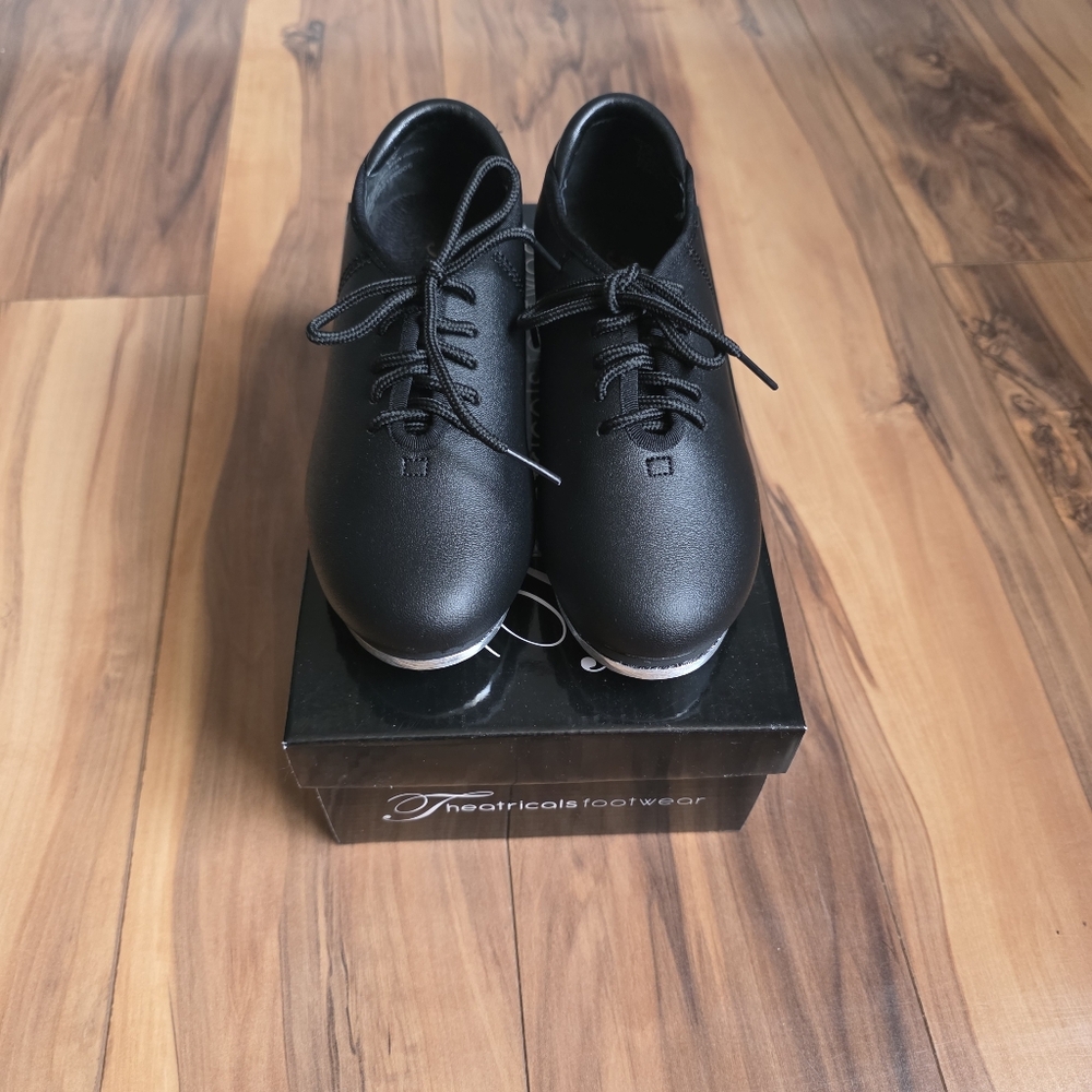 Theatrical Tap Shoes Black Youth 12.5W New
